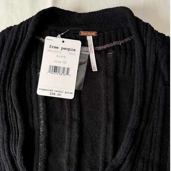 Free People Knit Stevie Cardigan In Black Size XS - Picture 7 of 11